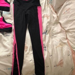 Pink and black vs leggings